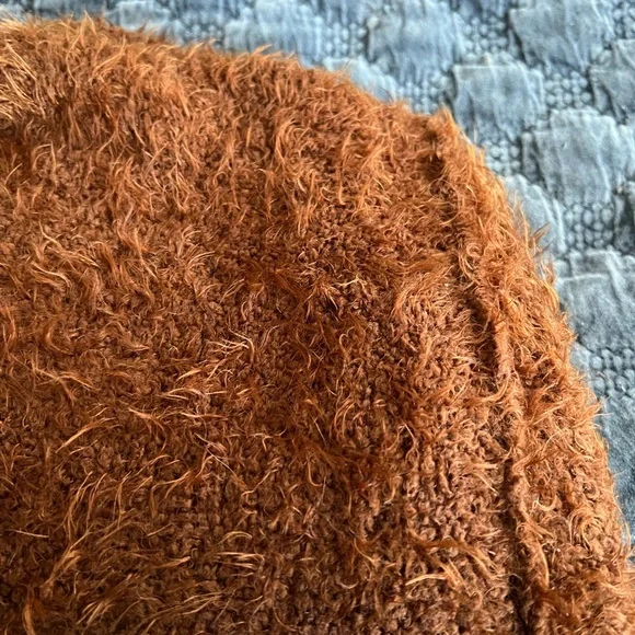 EUC — Free People Plush Knit Sweater, Chocolate Brown - Picture 4 of 9